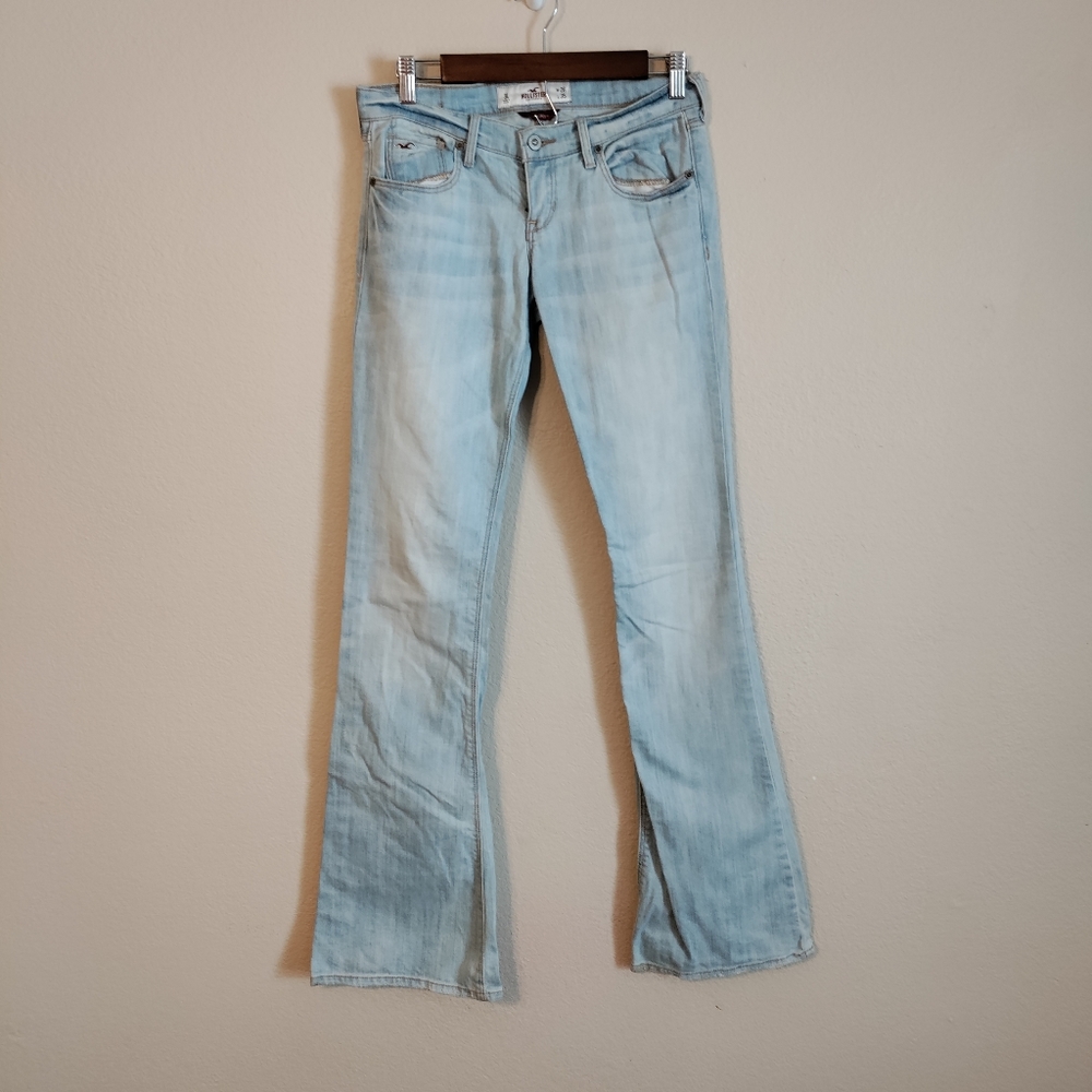 Hollister Light Wash Boot Cut Jeans Sz 3L